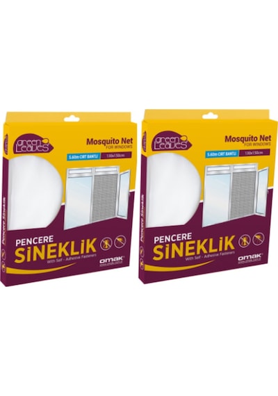 OMAK Greenleaves Pencere Sinekliği 130x150 Cm 2 Paket