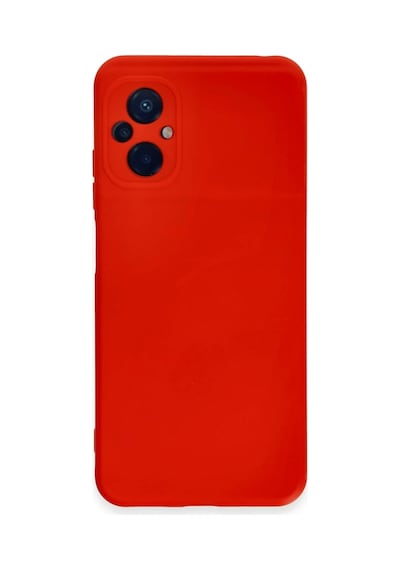 Xiaomi Poco M5 Uyumlu Kılıf Nano İçi Kadife Silikon - Kırmızı