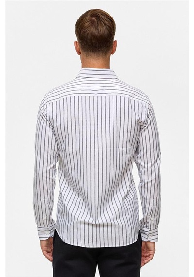 Süvari Siyah Slim Düğmeli Yaka Düz Cepsiz Casual Gömlek Gm2025500487-s09 Siyah