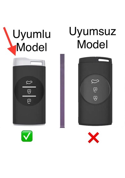 Chery Tiggo 7 Uyumlu Anahtar Kılıf Gri -Gold