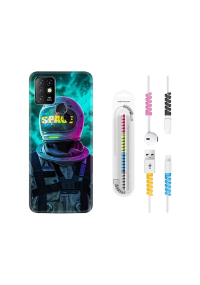Infinix Hot 9 Kılıf Kablo Koruyuculu Space 1854
