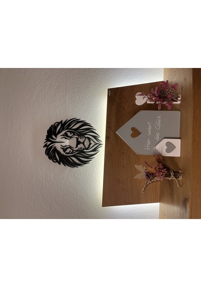 3d Baskı Aslan Figürlü Duvar Dekoru Heybetli Aslan Kabartma Duvar Panosu