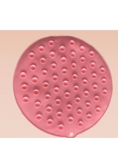 Yuvarlak Vantuzlu Banyo Sırt Kese Matı 26 Cm Çok Renkli