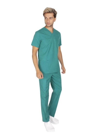 Erkek Doktor Hemşire Forması Scrubs Alpaka Kumaş Hastane Nöbet Ta (484674246)