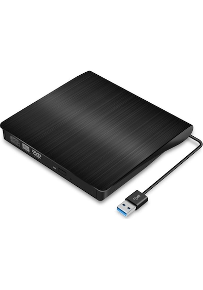 Harici Dvd Rw Usb 3.0 Ultra İnce Taşınabilir Dvd Cd Yazıcı Okuyucu Laptop Pc Uyumlu