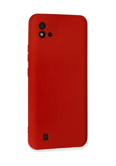Realme C11 2021 Kılıf Nano İçi Kadife Silikon - Kırmızı -
