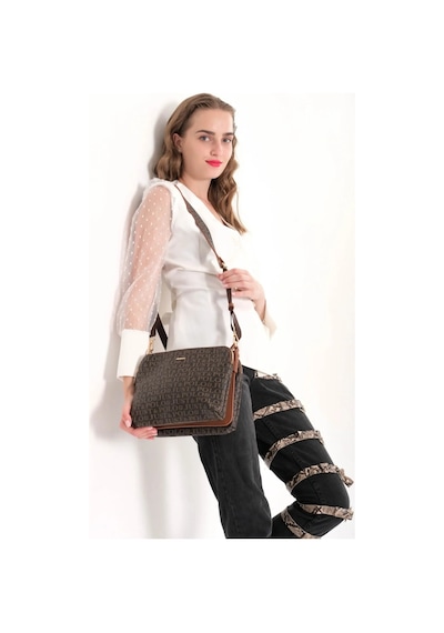 Just Polo Kadın 5 Bölmeli Büyük Boy Çapraz Omuz Çantası 232044mh Kahverengi - Taba 84256734
