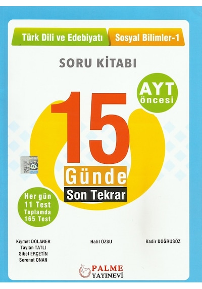 Palme Ayt 15 Günde Son Tekrar T. Dili ve Ed.-Sos.