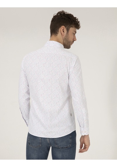 Pierre Cardin Pembe Slim Fit Uzun Kollu Gömlek