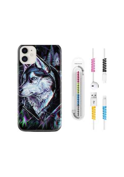 Apple Uyumlu iPhone 12 Mini Kılıf Kablo Koruyuculu Dog Eyes 1761