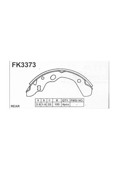 FBK FK3373 Fren Balatası Arka 323 89-93 İnce Tip G211-26-32Z Fbk-Kfa3373