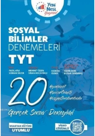 Yeninesil Yks Tyt Sosyal Bilimler 20 Deneme Sınavı Video Çözümlü