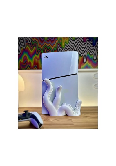 Ps5 Slim Playstation 5 Slim Cd Disk Versiyon Uyumlu Ahtapot Dikey Tentacle Vertical Stand