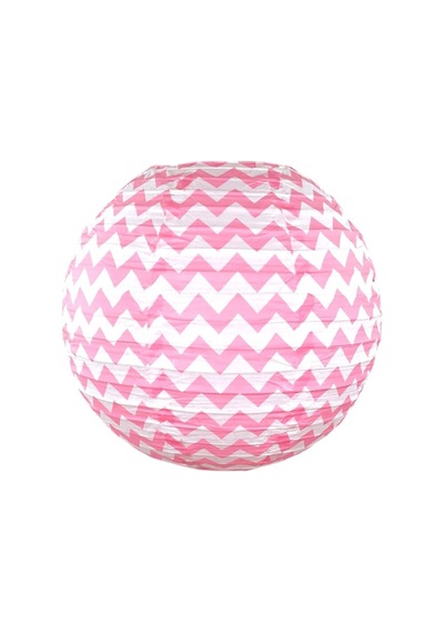 Pembe Zigzag Desenli Japon Feneri Kağıt Fener 30 Cm Doğum Günü Kına Nişan Parti Süsü Diğer