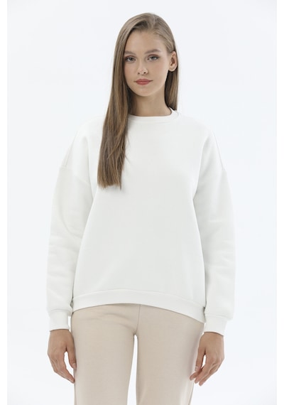 Kadın Sweatshirt 2424bs130836 Ekru