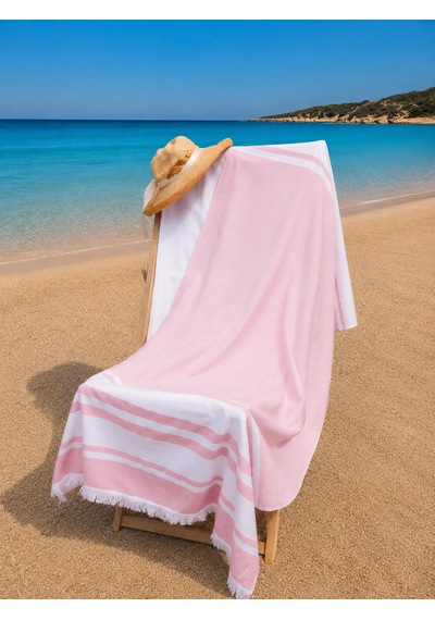 100x180 Cm Büyük Boy Renkli Unisex Plaj Havlusu Baveno Desen002