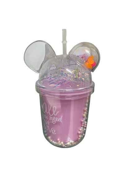 350 Ml Pipetli Bardak 3473 Çok renkli