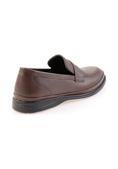 Bambi Kahve Hakiki Deri Erkek Loafer Ayakkabı E01081002803 Kahve