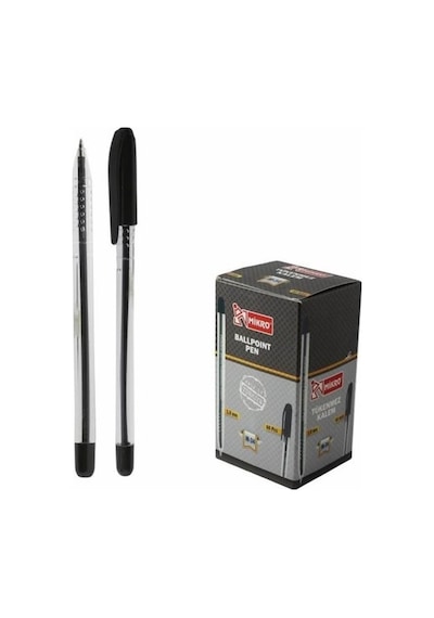 Mikro M-34 Tükenmez Kalem Siyah 1.0 Mm - 60 Adet