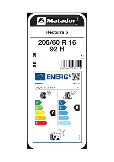 Matador 205/60 R16 92h Hectorra 5 Yaz Lastiği  2025