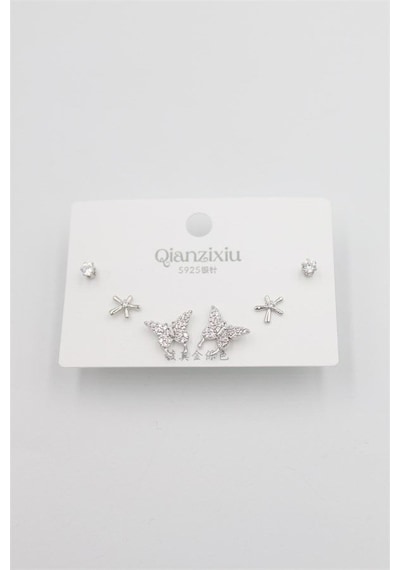 Çoklu Set Küpe - Gümüş 38149668