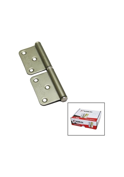 Koral Saten Çelik Cerman Yönsüz Sabit Menteşe 12cm- 20'li Paket Diğer