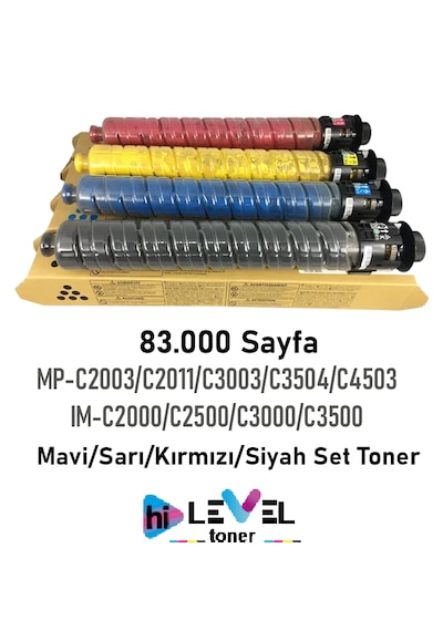 Ht-mpc6003-set Ricoh Mp-c6003 4 Renk Cmyk Uyumlu Toner
