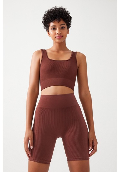 Los Ojos Kadın Kahverengi Askılı Fitilli Kare Yaka Crop Top Büstiyer Square Kahverengi Los Ojos Kadın Kahverengi Askılı Fitilli Kare Yaka Crop Top Büstiyer Square Kahverengi
