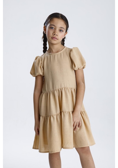 Miababy Basic Düz Elbise Bej