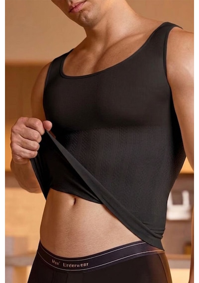 Fit Women Dik Duruş Destekli Korse Atlet 6056 Siyah