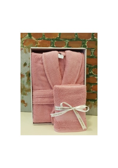 Trendy Şalyaka Bornoz Baş Havlusu- Pembe