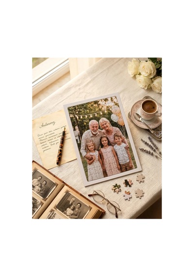 Kendi Fotoğrafınla 99 Parça Puzzle A4 Standlı Yapboz Aile Ve Çocuk Hediyesi