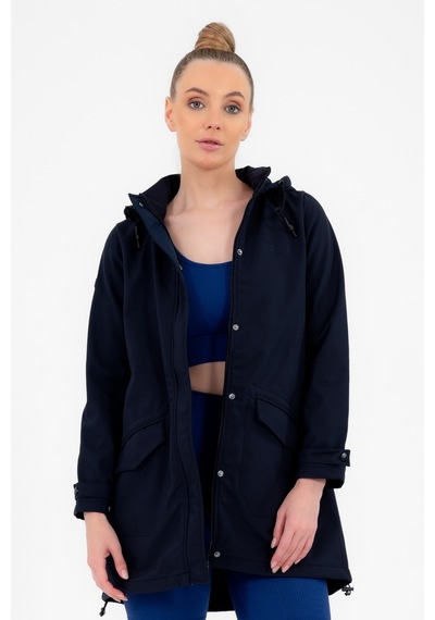 Escetic Lacivert Çıkarılabilir Kapüşonlu 2 Cepli Su Ve Rüzgar Geçirmez Kadın Softshell Mont 6331-3510-lacivert Lacivert