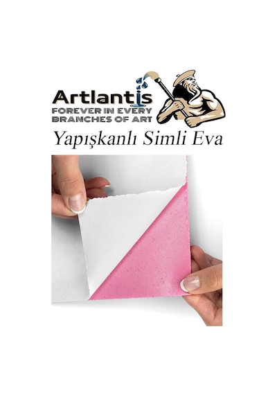 Simli Yapışkanlı Eva 50x70 Cm 10 Renk 1 Paket Simli Yapışkanlı Eva Süngeri 10'lu Okul Kreş Anasınıfı Elişi Etkinlikleri