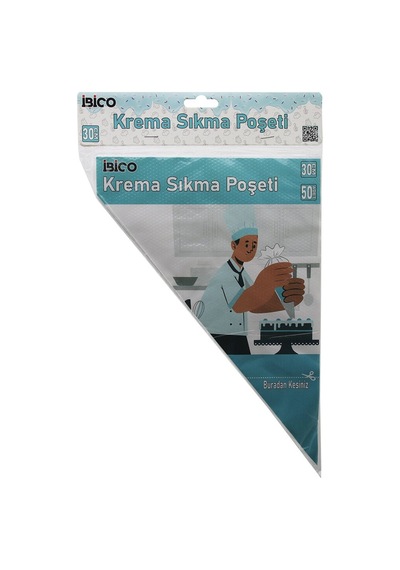 Naylon 30cm 50pcs Krema Sıkma Poşeti Torbası Krem