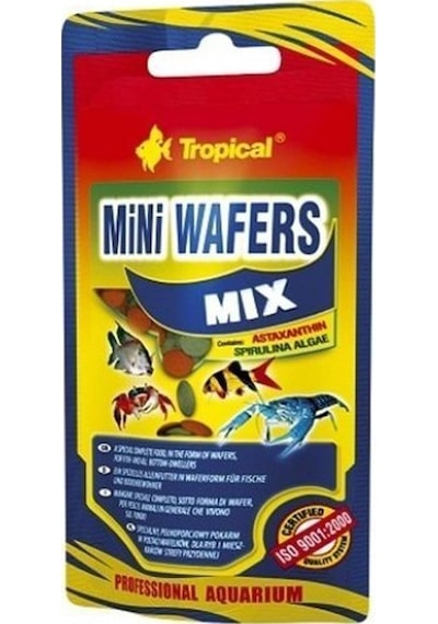 Tropical Mini Wafers Mix Karışık Taneli Dip Balık Yemi 18 G