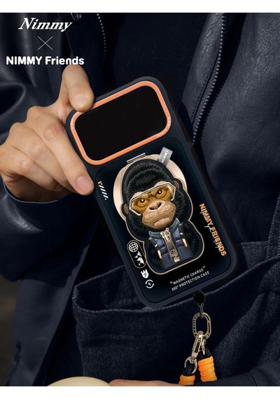 Apple Uyumlu iPhone 17 Magsafe Stant Özellikli 3d Gözlük Ve Fermuarlı Goril Nakışlı Cool Cute 2.0 Kılıf 16 Şeffaf Apple Uyumlu iPhone 17 Magsafe Stant Özellikli 3d Gözlük Ve Fermuarlı Goril Nakışlı Cool Cute 2.0 Kılıf 16 Şeffaf