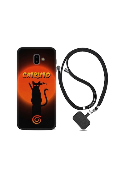 Samsung Uyumlu Galaxy J4 Plus Kılıf Ipli Askılı Mask Girl 1679