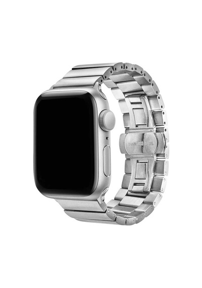Watch Ultra 49mm Kordon Uyumlu Krd-41 Metal Strap Kayış Tgco- Gümüş