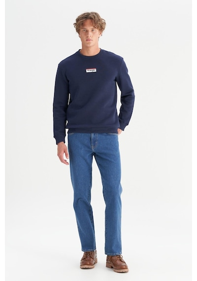 Wrangler Erkek Mid Logo Sweatshirt Darknavy Dark Navy