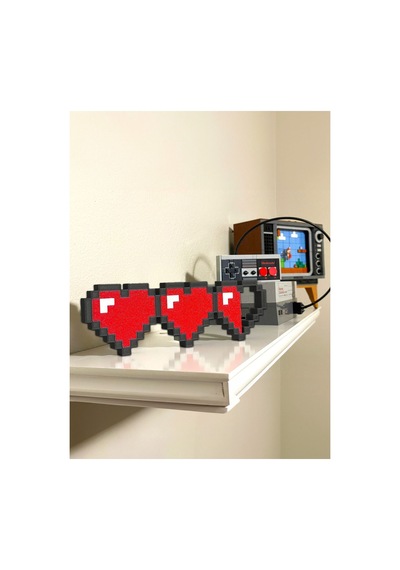 Minecraft Kalp Süs Biblo Duvar Ve Masaüstü Süsü