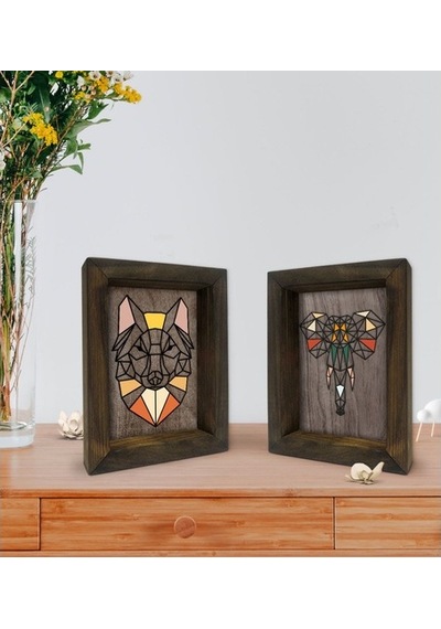 Bk Gift Dekoratif 2'Li Doğal Masif Ahşap Çerçeve 15X20Cm-72