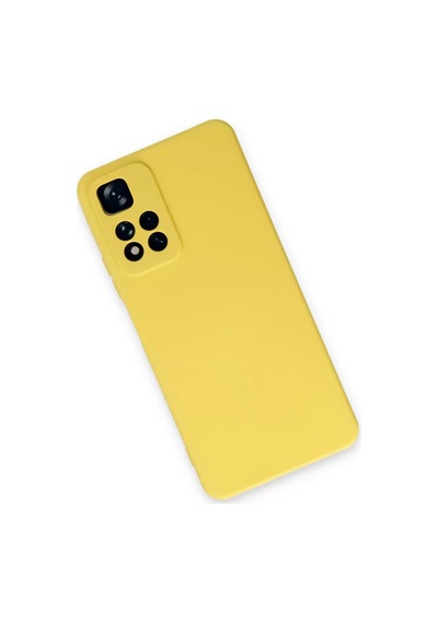 Newface Xiaomi Redmi Note 11 Pro Plus 5g Kılıf Nano İçi Kadife Silikon - Sarı