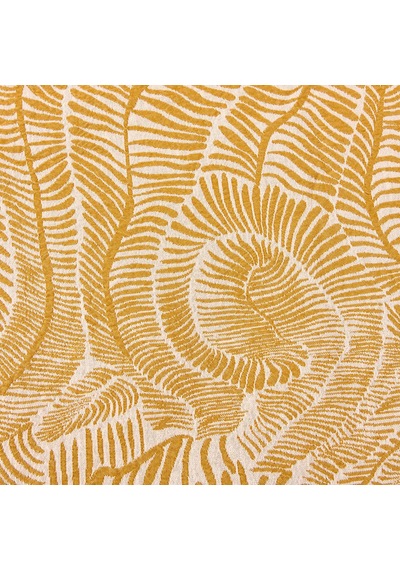 Soft Yaprak Desenli Çift Kişilik Yatak Örtüsü - Sarı - 225x250 Cm Renkli