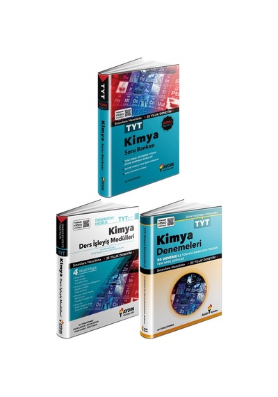 Aydın Yayınları Aydın 2026 Tyt Kimya Ders İşleyiş + Soru + Deneme Seti 3 Kitap