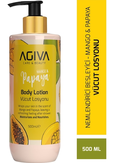 Mango & Papaya Agiva Care & Beauty Yoğun Nemlendirici Ve Besleyici Vücut Losyonu 500 Ml