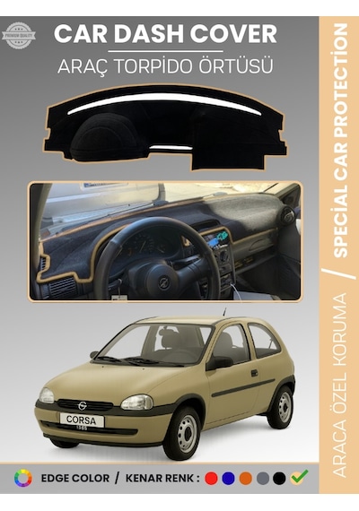 Opel Corsa B 1993-2000 Torpido Örtüsü Ön Göğüs Halı Torpido Koruma Birebir Uyum Kaymaz Özel Kesim - 649 Stiloto