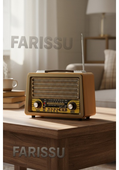 Gerçek Ahşap Eskitme Görünümlü Rt-750 Nostaljik Müzik Kutusu 3 Band Radyo / Bluetooth / Usb