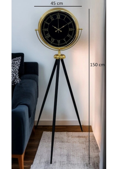 İhtişam Gold Tripod Ayaklı Saat Çok Renkli
