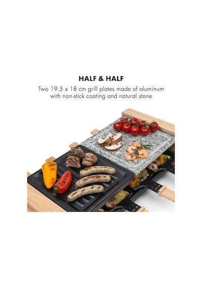 Klarstein Chateaubriand Raclette Grill Elektrikli Taş Izgara ve Barbekü